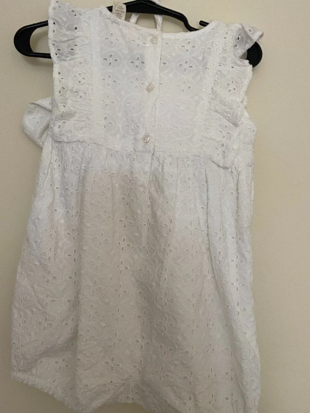 Baby Gap White Eyelet Romper with Hat 18-24M NWT